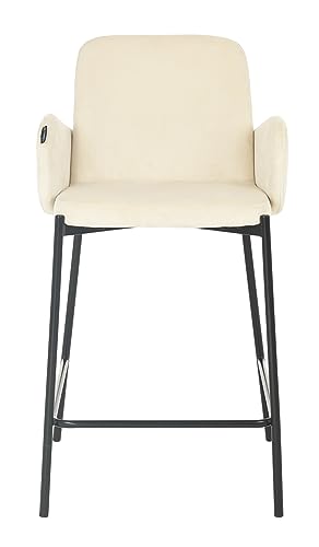 exitodesign Hocker Gusto - Gepolsterter Barstuhl - Esszimmerstühle - Barhocker - Stuhl Küche Barstuhl - Bequem Praktisch - Haltbares Material - Zimmer Deko Wohnzimmer - 51x49x96cm - Hellbeige von exitodesign