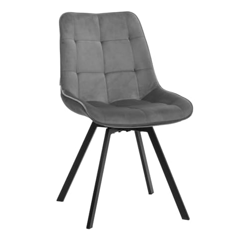 exitodesign Polsterstuhl LAPO - Gepolsterter Stuhl Velvet - Esszimmerstühle - Esstisch Stühle - Stuhl Küche Wohnzimmer - Haltbares Material - Wohnzimmer Möbel - 49 x 62 x 83 cm - Dunkelgrau exitodesign Polsterstuhl LAPO - Gepolsterter Stuhl Velvet - Esszimmerstühle - Esstisch Stühle - Stuhl Küche Wohnzimmer - Haltbares Material - Wohnzimmer Möbel - 49 x 62 x 83 cm - Dunkelgrau von exitodesign