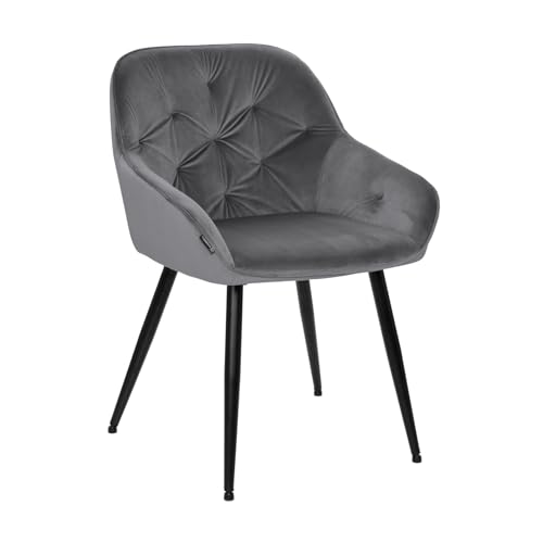 exitodesign Polsterstuhl Loren - Gepolsterter Stuhl - Esszimmerstühle - Bürostuhl - Stuhl Küche Wohnzimmer - Bequem Praktisch - Haltbares Material - Zimmer Deko Wohnzimmer - 55x60x79cm - Dunkelgrau exitodesign Polsterstuhl Loren - Gepolsterter Stuhl - Esszimmerstühle - Bürostuhl - Stuhl Küche Wohnzimmer - Bequem Praktisch - Haltbares Material - Zimmer Deko Wohnzimmer - 55x60x79cm - Dunkelgrau von exitodesign