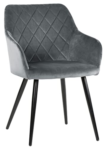 exitodesign Polsterstuhl Milton Gepolsterter Stuhl Esszimmerstühle - Bürostuhl Stuhl Küche Wohnzimmer Bequem Praktisch Haltbares Material Zimmer Deko Wohnzimmer 54,5x59x83 cm Dunkelgrau exitodesign Polsterstuhl Milton Gepolsterter Stuhl Esszimmerstühle - Bürostuhl Stuhl Küche Wohnzimmer Bequem Praktisch Haltbares Material Zimmer Deko Wohnzimmer 54,5x59x83 cm Dunkelgrau von exitodesign