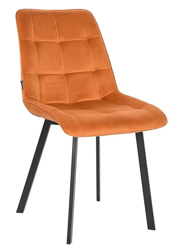 exitodesign Polsterstuhl Tuluza - Gepolsterter Stuhl Velvet - Esszimmerstühle - Esstisch Stühle - Stuhl Küche Wohnzimmer - Haltbares Material - Wohnzimmer Möbel - 47 x 63 x 88 cm - Zimt von exitodesign