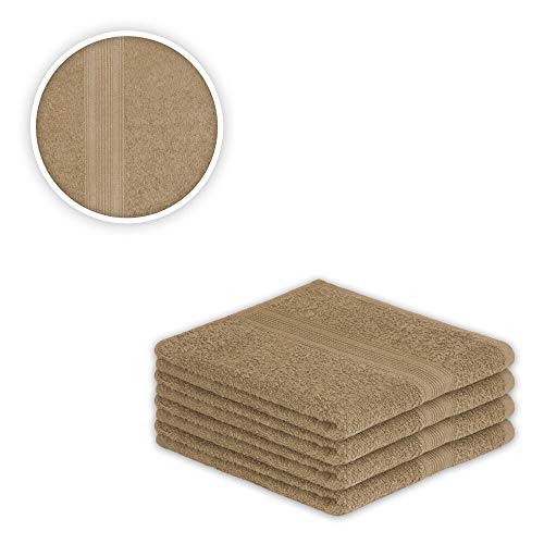 EXKLUSIV HEIMTEXTIL Handtuch Spar Set Baumwolle 500 g/m² Sand 4 x Handtuch 50 x 100 cm von EXKLUSIV HEIMTEXTIL