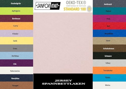 EXKLUSIV HEIMTEXTIL Jersey Spannbettlaken 60 x 120-70 x 140 cm Rosa von EXKLUSIV HEIMTEXTIL