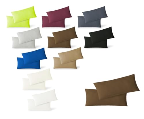 EXKLUSIV HEIMTEXTIL Jersey Kissenbezug Hülle 2 Sparpack Set mit Reißverschluss hochwertige Qualität 40 x 60 cm Schokobraun EXKLUSIV HEIMTEXTIL Jersey Kissenbezug Hülle 2 Sparpack Set mit Reißverschluss hochwertige Qualität 40 x 60 cm Schokobraun von EXKLUSIV HEIMTEXTIL