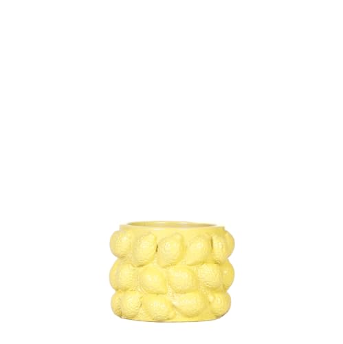 exotenherz Übertopf Freche Früchte - Gelb - Zitrone - passend für 6cm Pflanztöpfe von exotenherz