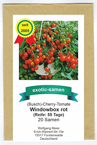 Balkontomate - Strauchtomate - rote Cherry-Tomate - Windowbox red - 20 Samen von exotic-samen