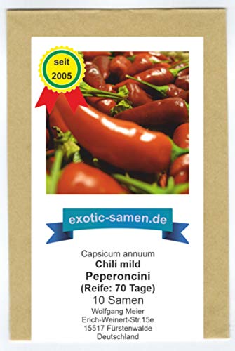 Chili mit mildem Geschmack zum Schafskäse, zum Füllen oder zum Salat - Peperoncini - 10 Samen von exotic-samen