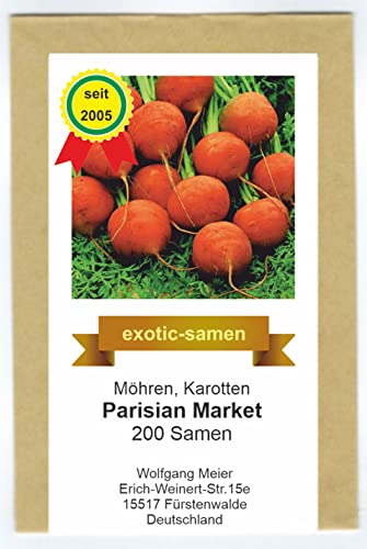 Karotte - Möhre - Parisian Market - samenfeste Sorte - 200 Samen von exotic-samen