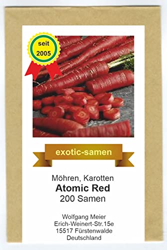 Möhre - Karotte - Atomic Red - samenfeste Sorte - 200 Samen von exotic-samen