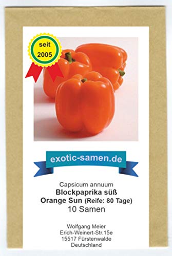 Orange Sun - süßer Paprika - 10 Samen von exotic-samen