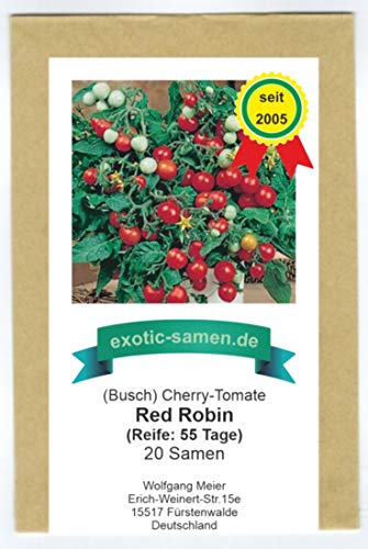 Rote Minitomate für die Fensterbank - Red Robin - 20 Samen von exotic-samen