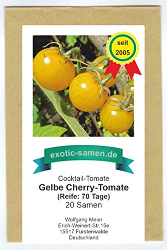 gelbe Cherry-Tomate - auch für Balkon/Terrasse - 20 Samen von exotic-samen