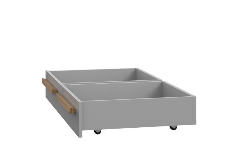 expendio Bettgestell Selim 2 (Spar-Set, 2-tlg), grau / Catania Oak Nb. 51x16x53 cm von expendio
