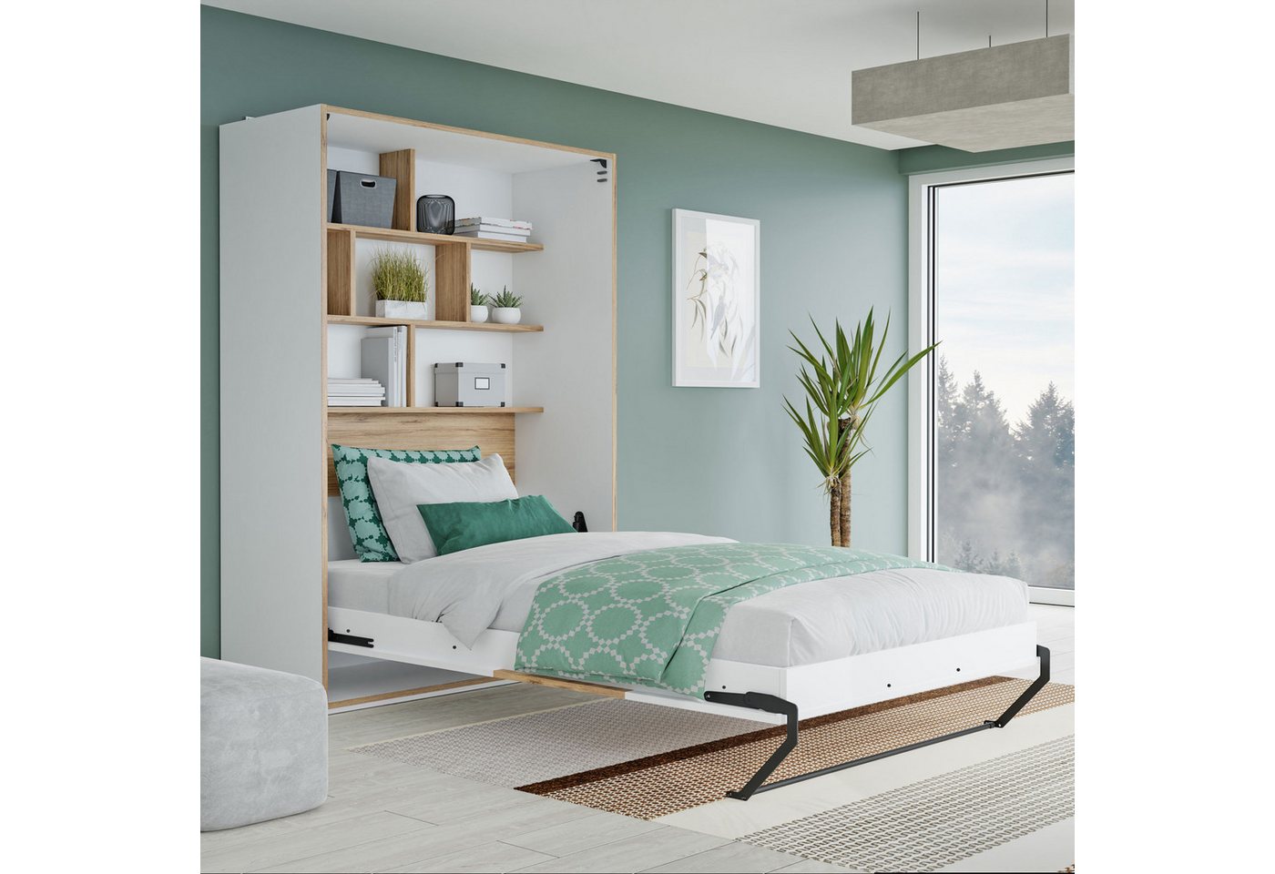 expendio Bettgestell Simon 1, Weiß / Catania Oak, 140x241x58 cm expendio Bettgestell Simon 1, Weiß / Catania Oak, 140x241x58 cm von expendio