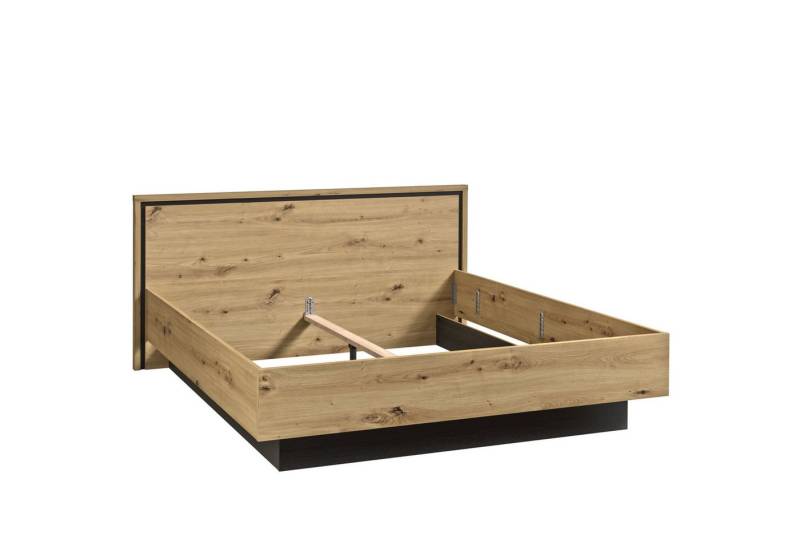 expendio Bettgestell Trace 5, Artisan Eiche Nb. / Schwarz Eiche Nb., 160x200 cm von expendio