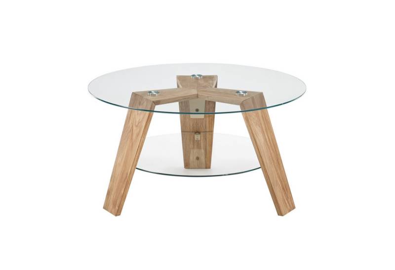 expendio Couchtisch Loan 1, Glas / Asteiche 75x40x75 cm von expendio