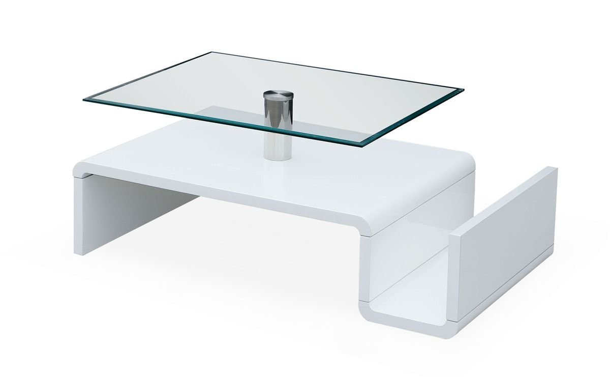 expendio Couchtisch Max, Designertisch aus Hochglanz weiß 110x44x65 cm von expendio