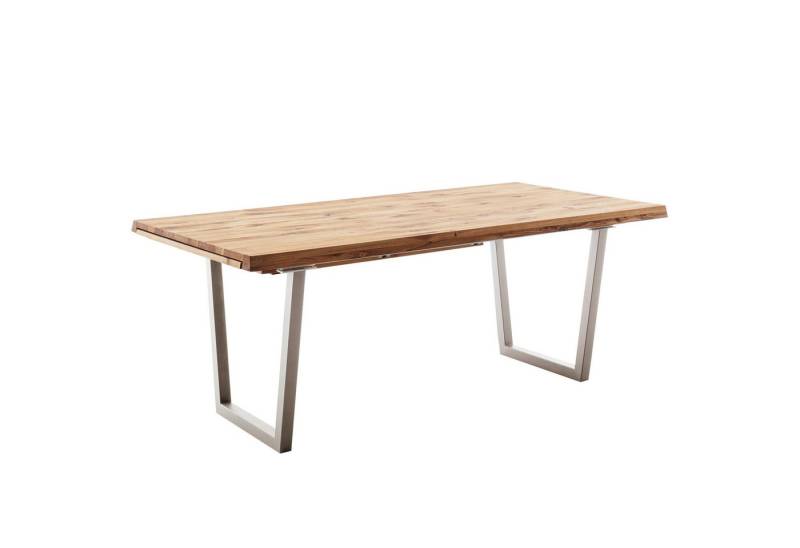 expendio Esstisch Brogar C 17, Wildeiche massiv / Edelstahl 180(280)x77x100 cm von expendio