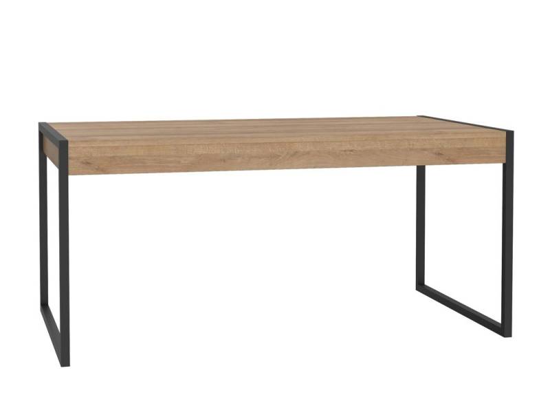 expendio Esstisch Hector 11, Schwarz / Riviera Eiche Nb. 166x90x77 cm mit Schubkästen von expendio