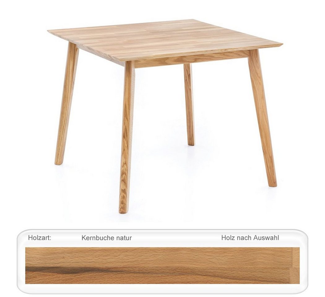 expendio Esstisch Thiago, Kernbuche geölt 90x90 cm quadratisch aus Massivholz expendio Esstisch Thiago, Kernbuche geölt 90x90 cm quadratisch aus Massivholz von expendio