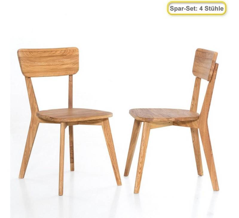 expendio Esszimmerstuhl Norina 11 (Spar-Set, 4 St), Eiche bianco geölt geölt aus Massivholz von expendio