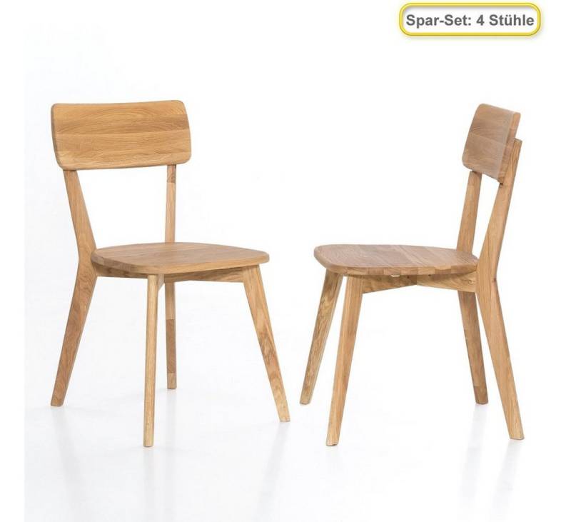 expendio Esszimmerstuhl Norina 31 (Spar-Set, 4 St), Eiche bianco geölt geölt aus Massivholz von expendio