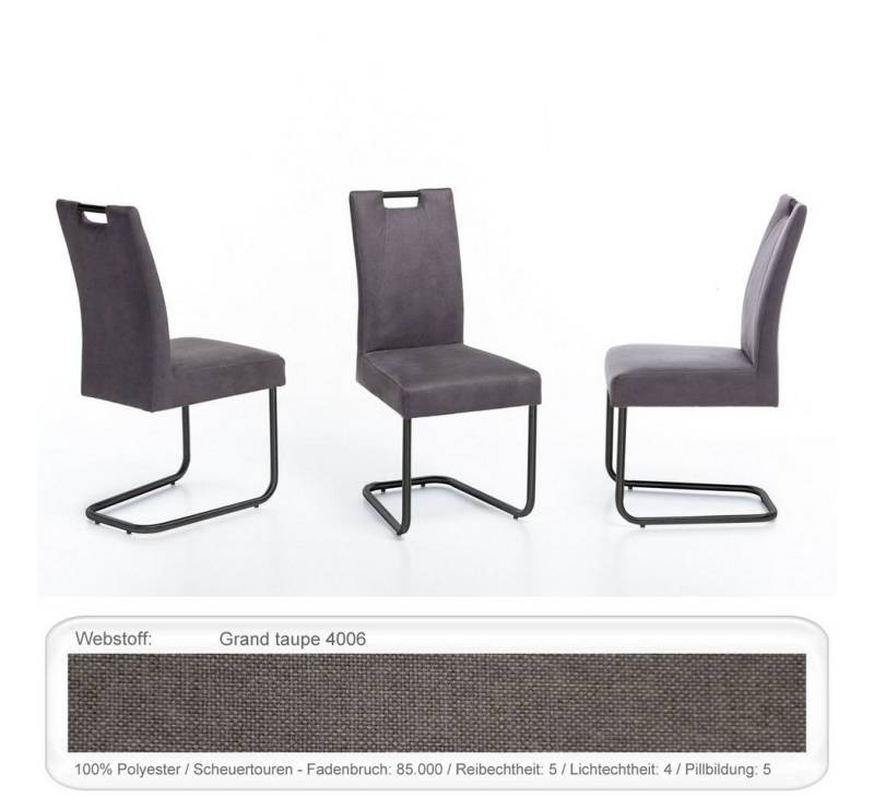 expendio Freischwinger Kato, Grand taupe 4006 mit belastbarem Metallgestell von expendio