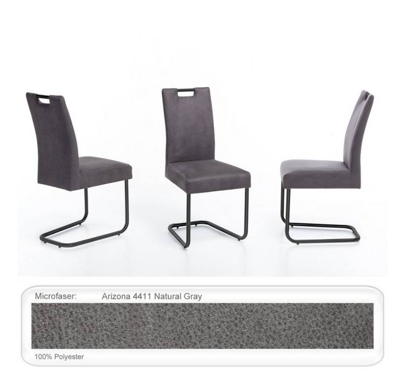 expendio Freischwinger Kato (Spar-Set, 4 St), Arizona Natural Gray 4411 mit belastbarem Metallgestell von expendio