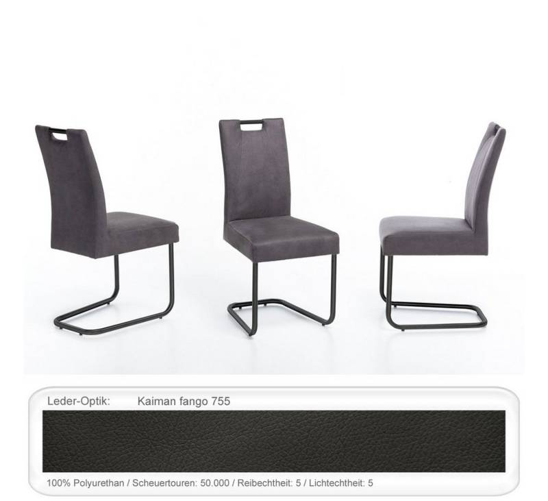 expendio Freischwinger Kato (Spar-Set, 6 St), Kaiman fango 755 mit belastbarem Metallgestell von expendio