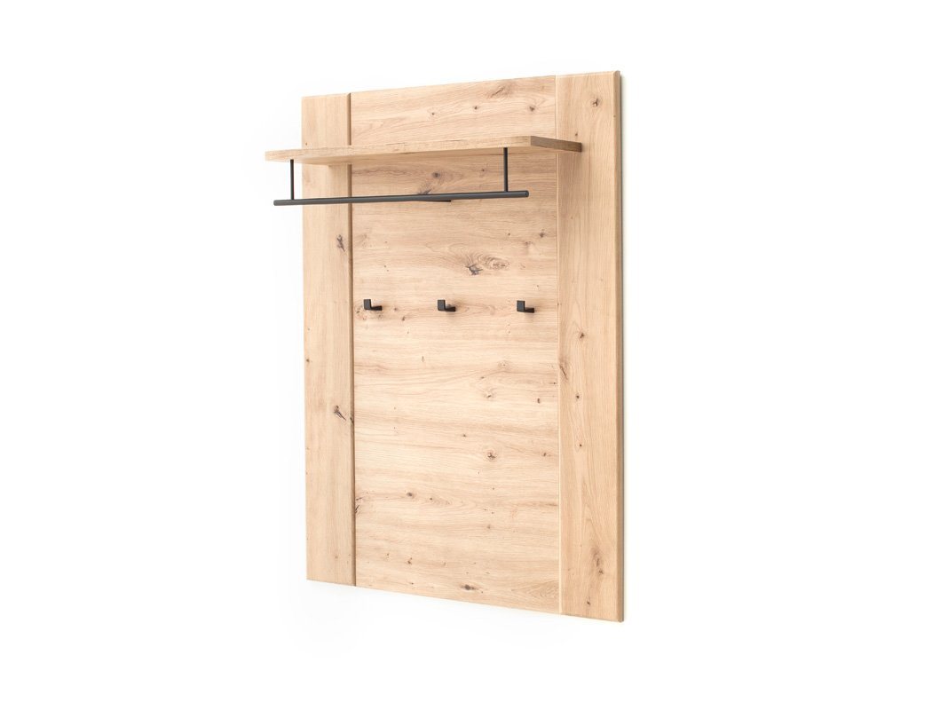 expendio Garderobe Carvin 4, Balkeneiche tiefgezogen 85x122x27 cm mit Ablage und Kleiderstange von expendio