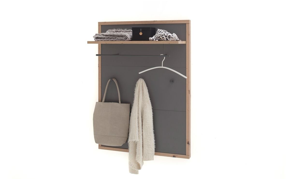 expendio Garderobe Liam 4, Royal grey / Balkeneiche Nb. 86x118x32 cm mit Ablage von expendio