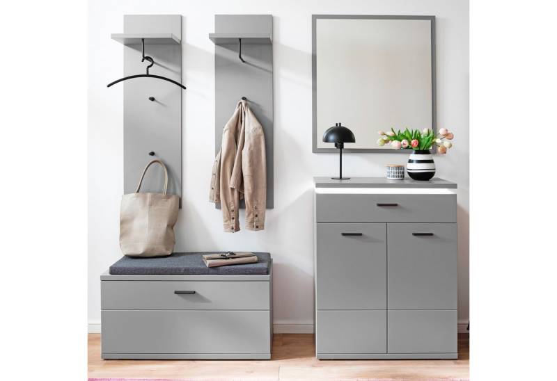 expendio Garderoben-Set Adon 11, (5-St), Arktis grau tiefgezogen, 176x198x38 cm von expendio