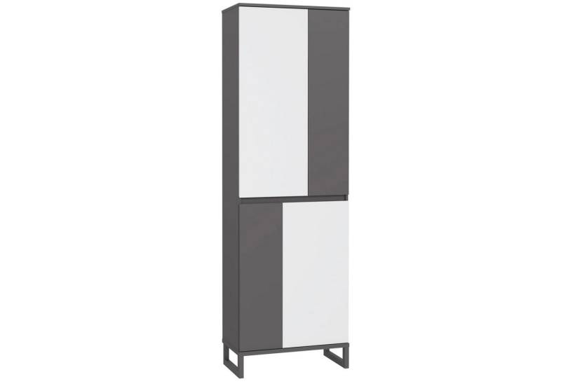 expendio Garderobenschrank Quincy 1 Secret Grey/ Wolfram Grey, 65x202x34 cm von expendio