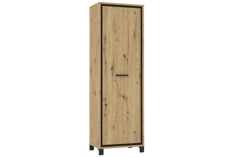 expendio Garderobenschrank Trace 4 Artisan Eiche Nb. / Schwarz Eiche Nb., 65x199x42 cm von expendio
