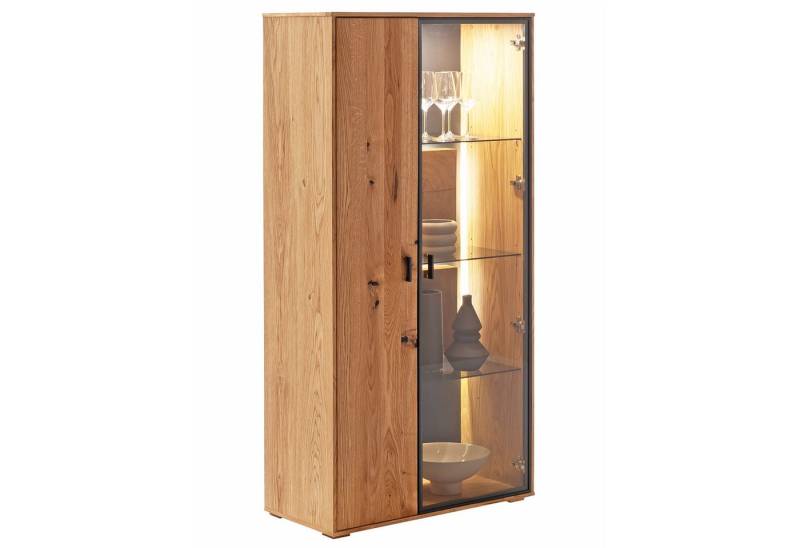expendio Highboard Anessa 3, Asteiche massiv durchgehende Lamelle in Wildeiche, geölt, 78x156x37 cm von expendio