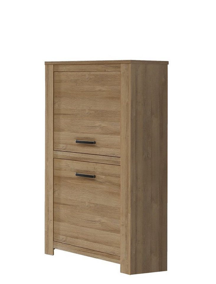 expendio Hochschrank Hauke 6 Alteiche 77x144x43 cm mit viel Stauraum von expendio