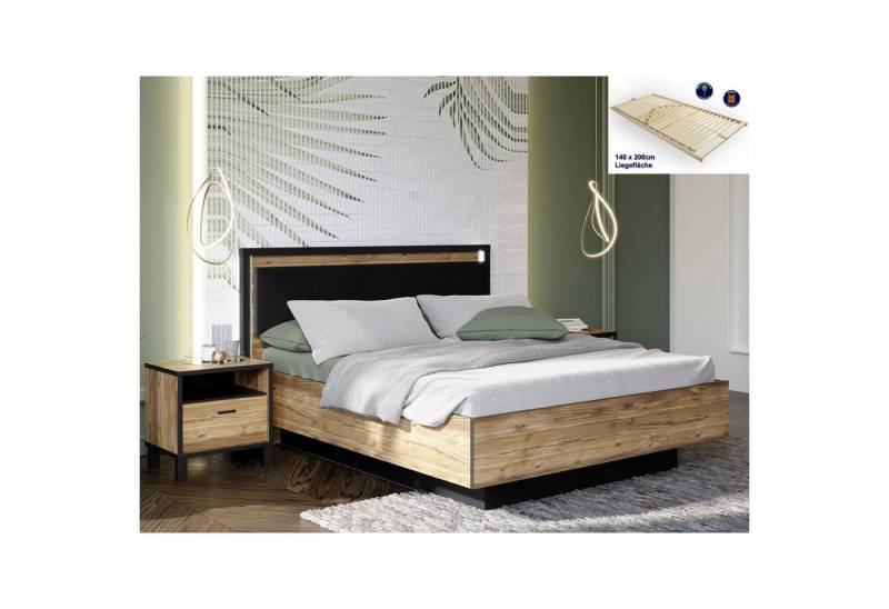 expendio Jugendzimmer-Set Hailey 13, (Spar-Set, 3-St), Alpine Picea Nb. / schwarz von expendio