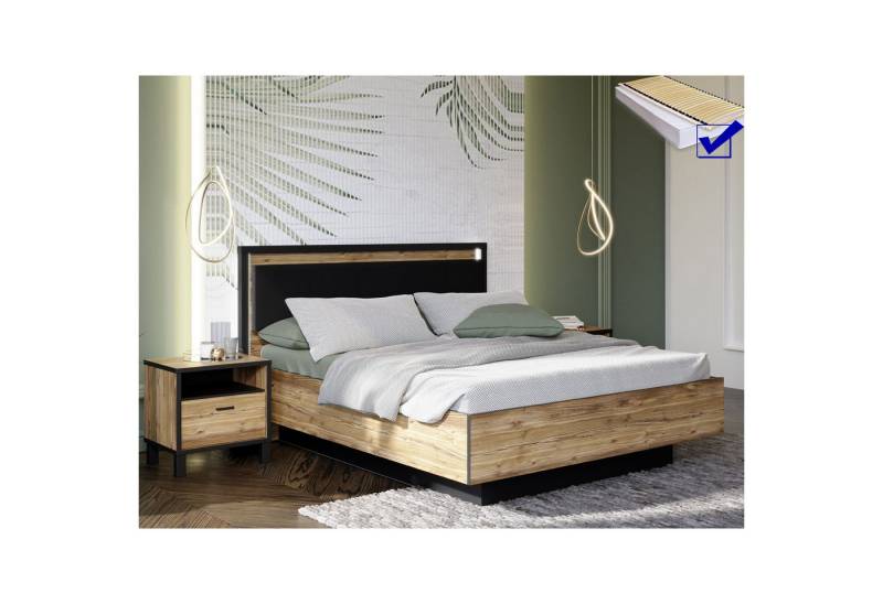 expendio Jugendzimmer-Set Hailey 13, (Spar-Set, 3-St), Alpine Picea Nb. / schwarz von expendio