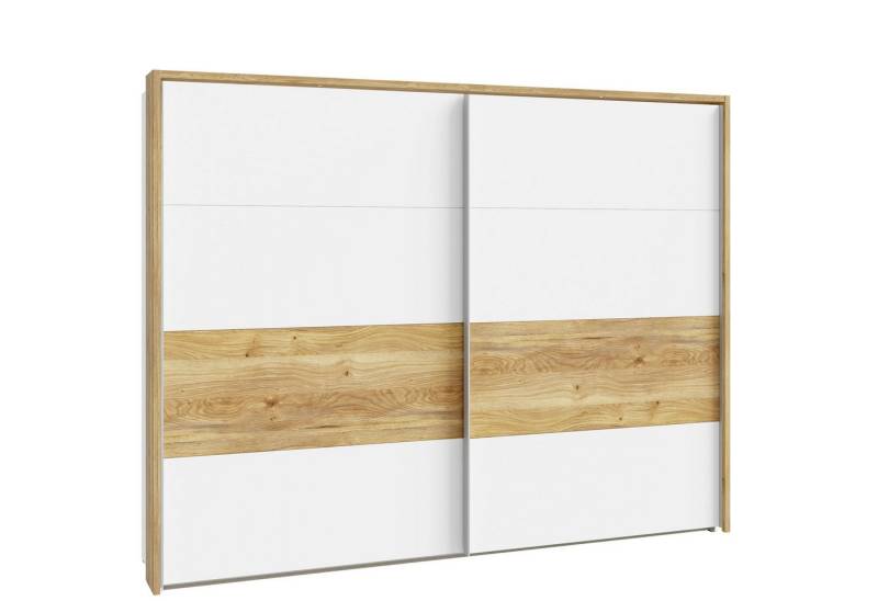 expendio Kleiderschrank Melia 2 Mauvella Oak Nb. / Weiß, 281x216x68 cm von expendio