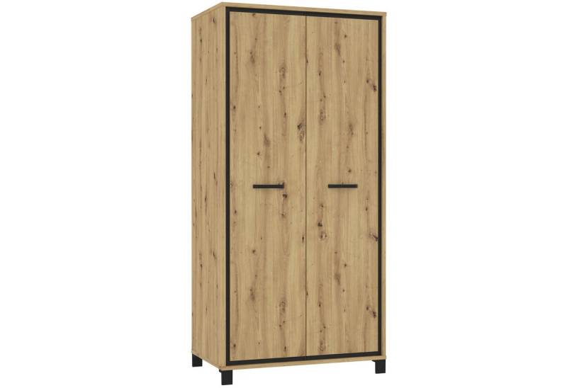 expendio Kleiderschrank Trace 3 Artisan Eiche Nb. / Schwarz Eiche Nb., 99x209x60 cm von expendio