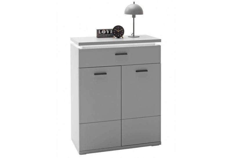 expendio Kommode Adon 2, Arktis grau tiefgezogen, 76x98x38 cm von expendio