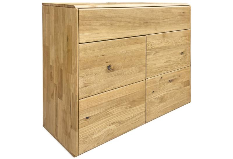 expendio Kommode Dylan 2, Wildeiche massiv geölt, 100x89x40 cm von expendio