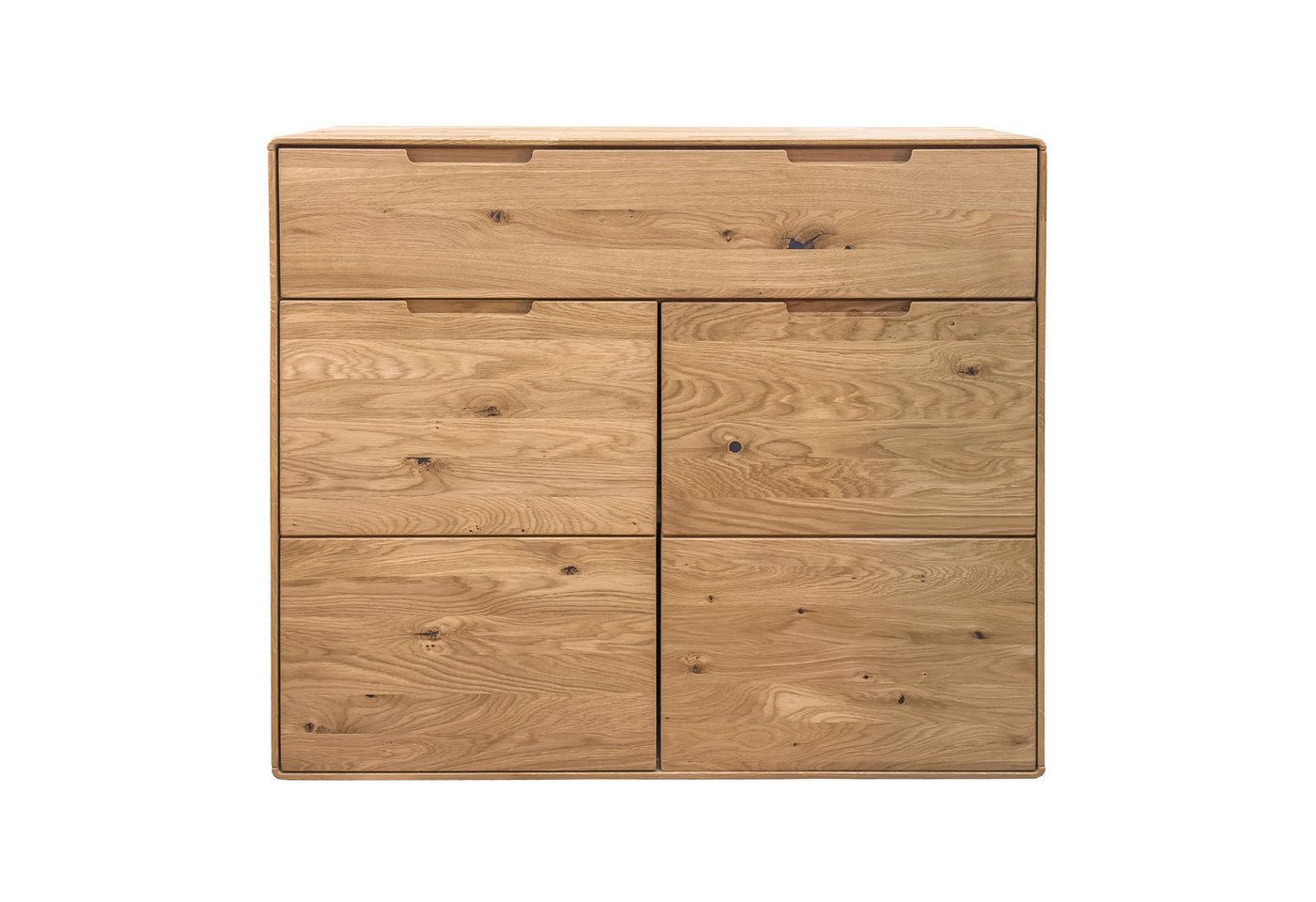 expendio Kommode Emma 2, Wildeiche massiv geölt, 100x91x40 cm von expendio