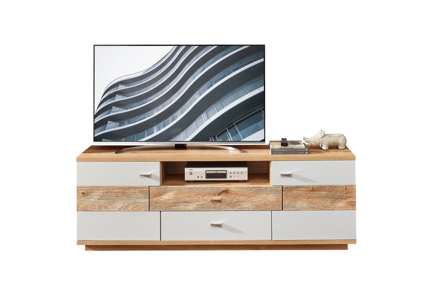 expendio TV-Board Valente 8, lichtgrau matt / Old Artisan Oak mit Beleuchtung 190x60x48 cm expendio TV-Board Valente 8, lichtgrau matt / Old Artisan Oak mit Beleuchtung 190x60x48 cm von expendio