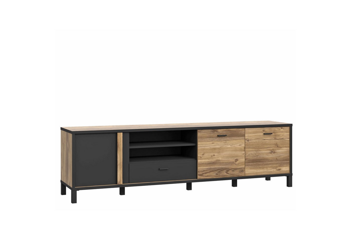expendio Lowboard Hailey 14, Alpine Picea Nb. / schwarz 200x57x42 cm expendio Lowboard Hailey 14, Alpine Picea Nb. / schwarz 200x57x42 cm von expendio
