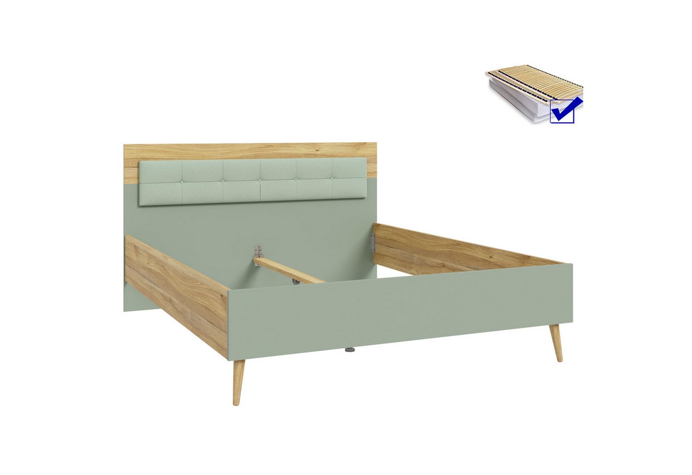 expendio Polsterbett Wenke 6 (Spar-Set, 5-tlg), Salbei / Mauvella Oak Nb. von expendio