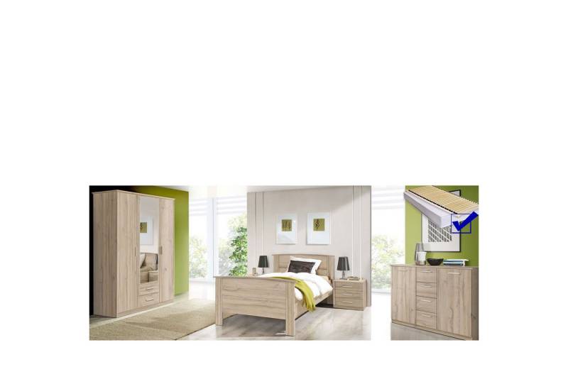 expendio Schlafzimmer-Set Glenn 20, (Spar-Set, 7-St), Bianco Eiche Nb. von expendio