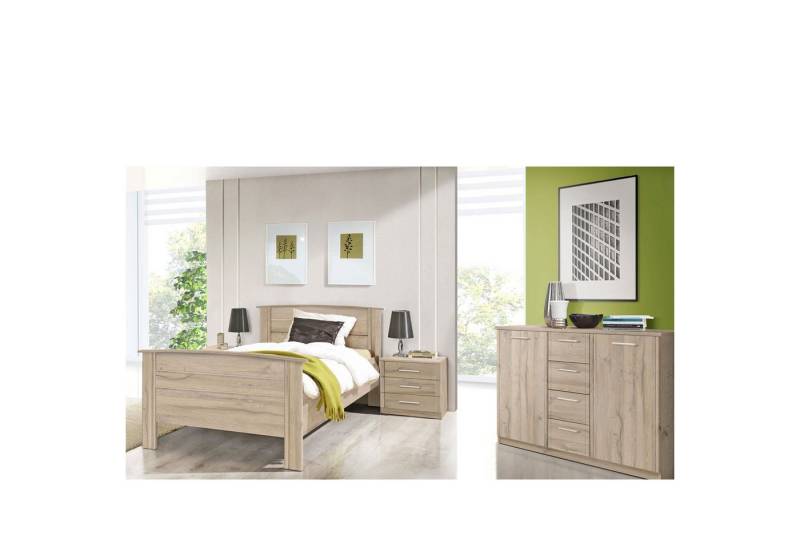 expendio Schlafzimmer-Set Glenn 22, (Spar-Set, 3-St), Bianco Eiche Nb. von expendio