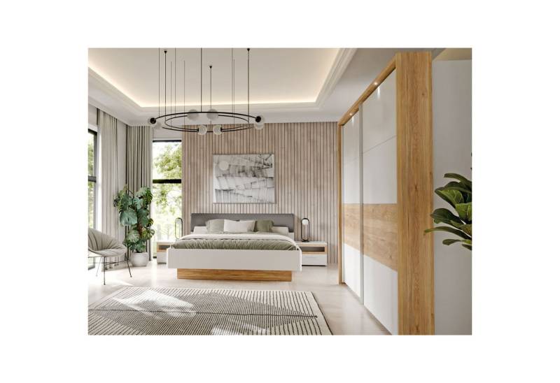 expendio Schlafzimmer-Set Melia 11, (Spar-Set, 5-St), Mauvella Oak / Weiß von expendio