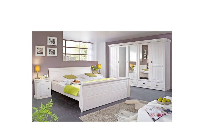 expendio Schlafzimmer-Set Wilma 23, (Spar-Set, 6-tlg), Kiefer / weiß gewachst - weiß von expendio